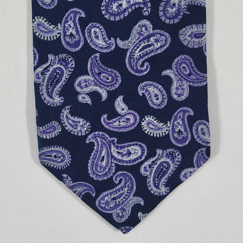 Brooks Brothers 346 Men's Silk Neck Tie Purple Paisley / 58" - Picture 4 of 6